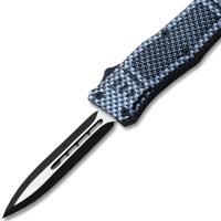 OTFM-11CF - Carbon Fiber Legacy Edge OTF Knife Spear Point Double Edged Blade