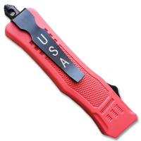 OTFM-11RD - Red Legacy OTF Switchblade Knife Spear Point Double Edged Blade