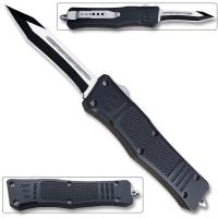OTFM-32BK - Unique OTF Tanto Legacy Edge OTF Knife Tanto Edged Blade Black