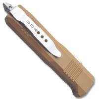 OTFM-41BR - Brown Handle  Legacy Edge OTF Knife Tanto Edged Blade