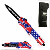 OTFM-63 - Double Edge American Rebel Flag Swift OTF Switchblade Knife