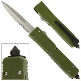 Glass Breaker Tarantula Auto OTF Knife Olive Drab Green HK7567 - Knives