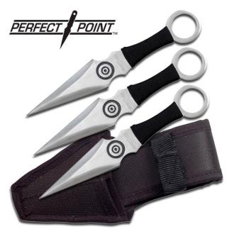 Perfect Point PP-028-3BK Throwing Knife Set 6.5" Overall