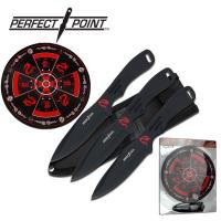 PP-075-3BK - Throwing Knife Set PP-075-3BK by Perfect Point