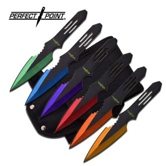 Perfect Point PP-595-6MC Throwing Knife Set 5.5" Overall