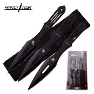 Perfect Point PP-598-3BSPCS Throwing Knife Set 9" Overall