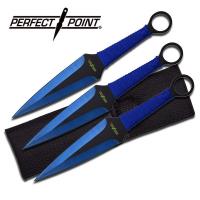 PP-869-3BL - Perfect Point PP-869-3BL Throwing Knife Set 9&quot; Overall