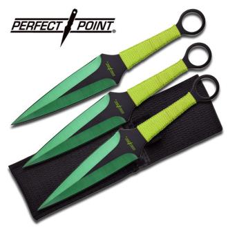 Perfect Point PP-869-3GN Throwing Knife Set 9" Overall
