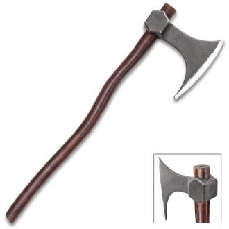 Viking Bearded Axe - Carbon Steel Head, Drop Edge Blade