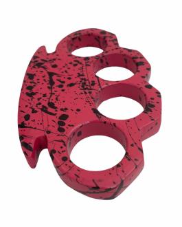 Brass Knuckles Camo Paint Splatter Pink and Black