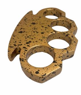 Brass Knuckles Camo Paint Splatter GOLD AND BLACK