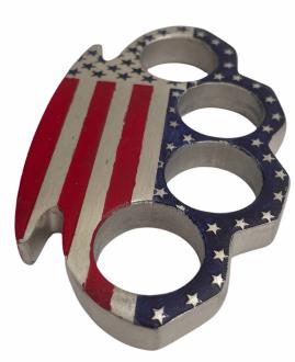 American Flag Full Color Heavy Duty Brass Knuckle Paperweight