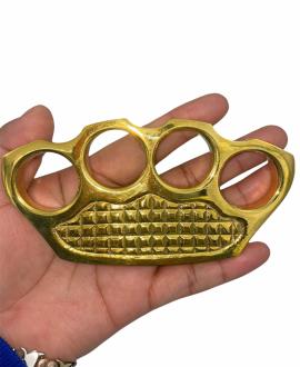 Real Brass Belt Buckle Grooved Design