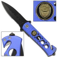 WG823 - Police True Blue Spring Assisted Tactical Knife WG823 - Tactical Knives