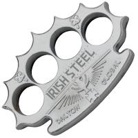 RD-1015-SL-I-STEEL - Robbie Dalton Global Silver Irish Steel Brass Knuckle Paperweight