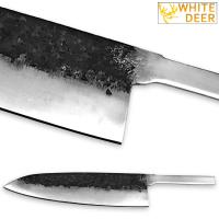 SBDM-2364 - White Deer 1095 Forged Steel Blank Santoku Chef Knife Japanese Cutlery Extreme Sharp AF