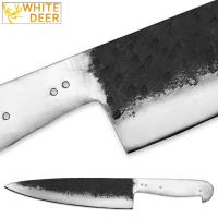 SBDM-2365 - White Deer 1095 Forged Steel 12in Blank Knife Japanese Chef Cutlery 58-60 HRC