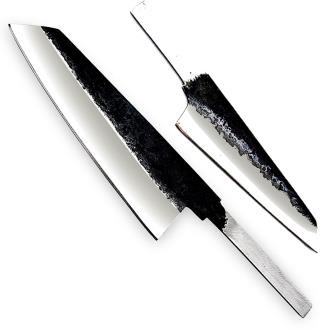 WHITE DEER 1095 Forged Steel Blank Santoku Tanto Chef Knife Japanese Cutlery Extreme Sharp AF