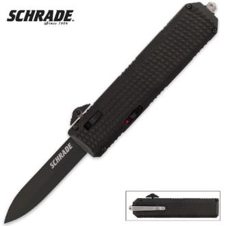 Schrade Out The Front Assisted Open Spear Point Pocket Knife Bla