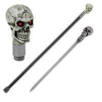 3B3-SI17416 - Dark Resurrection Skull Head Walking Cane Sword