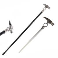 1E1-SI17433 - Aluminum Hammer Handle Style Sword Cane
