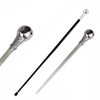 The Kingpin Silver Handle Walking Cane Sword