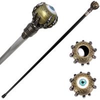 SI19435/926942 - 37 Rolling Evil Eye Cane Sword With Skeletal Hand Handle