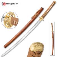 SJ025 - okojikara Dragon Wood Hand-Forged Katana - T10 High Carbon Steel