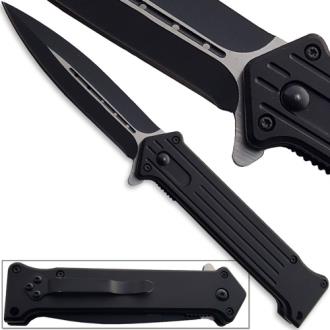 Spring Assist Fast Action Knife Black