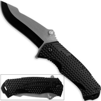Tactical Vantage Rescue Knife Spring Assisted Golf Ball Textured