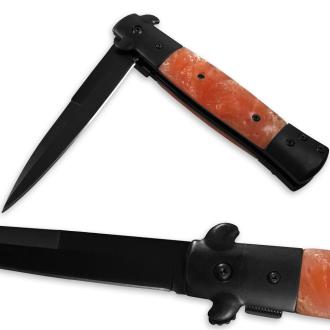 Stiletto Kissing Crane Knife Legal Assisted Opening Knives Orange Pearl