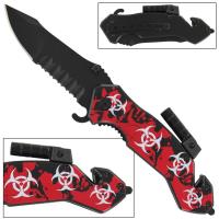 SP1379RD - Undead Fatality Flashlight Spring Assist Knife