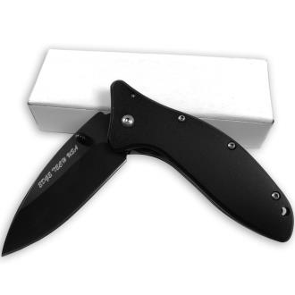 Edge Tech USA Quick Open Knife Folding Pocket All Black Pro EDC Drop Point