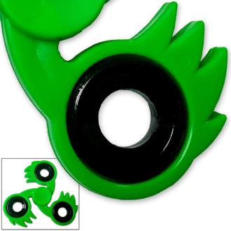 Spikester Fidget Tri-Spinner Green Fireball Focus ADHD Finger Toy EDC Stress Relief