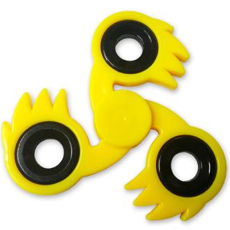 Ki-Blast Spiked Fidget Tri-Spinner Yellow Fireball Focus ADHD Finger Toy EDC Stress Relief