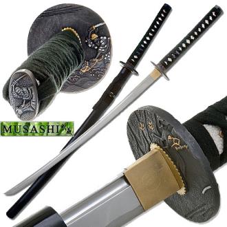 Bushido Musashi Kyuba no Michi Full Tang Sword Black Saya