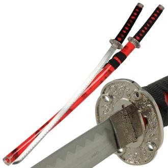 Red Flame Japanese Samurai Katana Sword