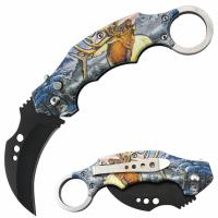 ST-44DR - Automatic Krambit Knife 3D Printed Mountain Deer Pocket Knife