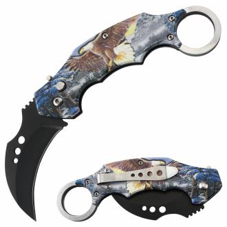 Automatic Krambit Knife 3D Printed American Eagle Pocket Knife