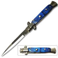 ST-7MBL - Swift Blue Milano Stiletto Auto Knife