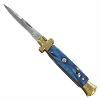 Venetian Blue Auto Stiletto Knife