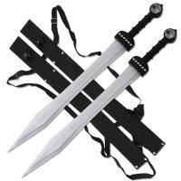 SW-1271 - Ultimate Gladiator Twin Silver Dragon Sword Set