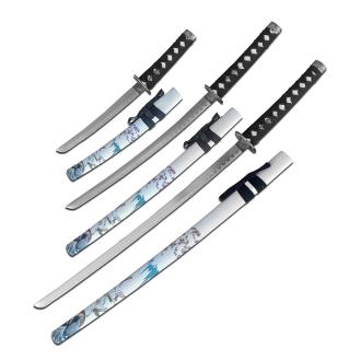 Crystal White Ice Samurai Sword Set