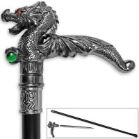 SW1497 - Breath of the Dragon Wild Fighting Cane Sword Steel Shaft