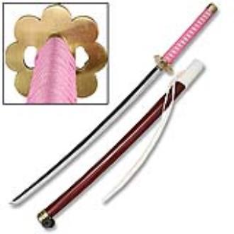 Kusajishi Yachiru Zanpakuto Katana Sword with Pink Wrapping