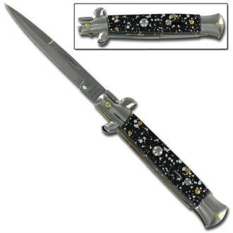 Stiletto Bayonet Blade Milano Silver Speckled A150P - Stiletto Knives