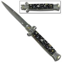 A150P - Stiletto Bayonet Blade Milano Silver Speckled A150P - Stiletto Knives