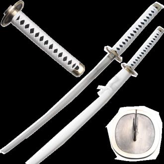 One Piece Roronoa Zoro's Wado Ichimonji Sword Steel All White Anime Katana Kuina