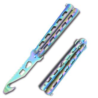 Multi Functional Tool Bottle Opener Butterfly Knife Belt Cutter