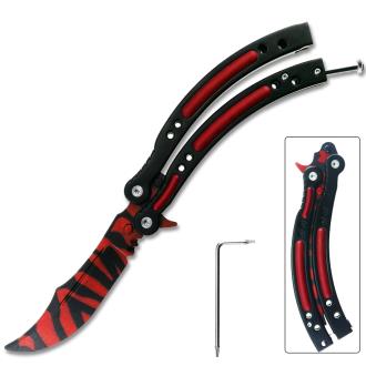 Tactical Balisong Training Butterfly Red Limited Edition